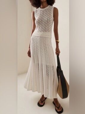 Zimmermann Wylie Flared Knit Maxi Skirt
